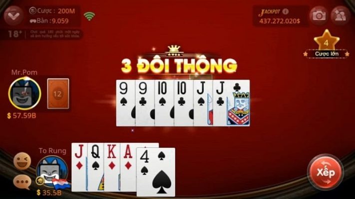 Các mức phạt trong game bài  tiến lên miền Nam 