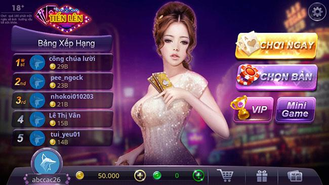 Cài ứng dụng hack game bài tiến lên trên Zingplay