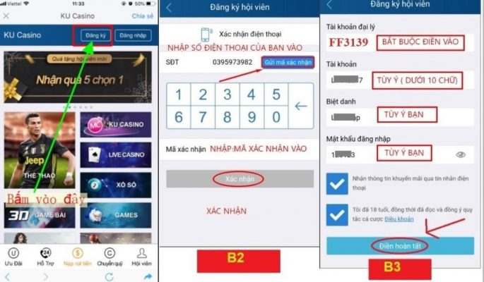 Cách đăng ký tài khoản trên app xóc đĩa 